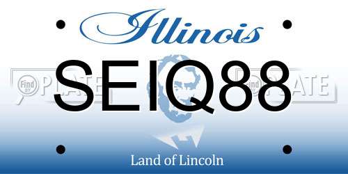 SEIQ88 Illinois License Plate