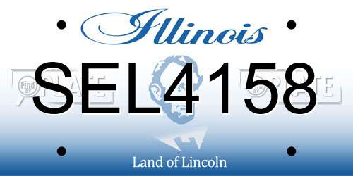 SEL4158 Illinois License Plate