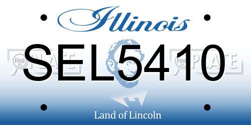 SEL5410 Illinois License Plate