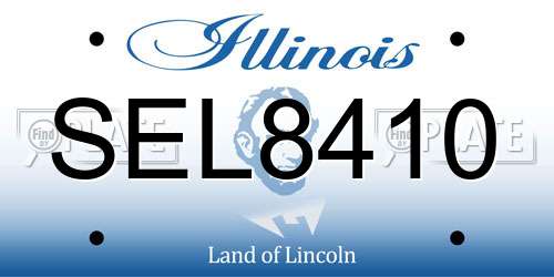 SEL8410 Illinois License Plate