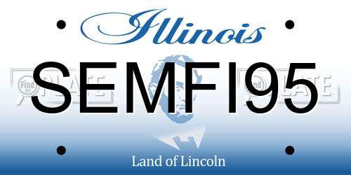SEMFI95 Illinois License Plate