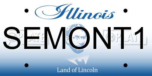 SEMONT1 Illinois License Plate