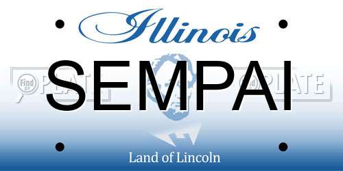 SEMPAI Illinois License Plate