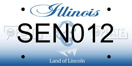 SEN012 Illinois License Plate