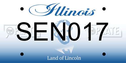 SEN017 Illinois License Plate