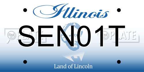 SEN01T Illinois License Plate