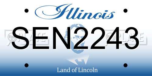SEN2243 Illinois License Plate