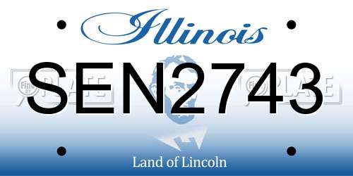SEN2743 Illinois License Plate