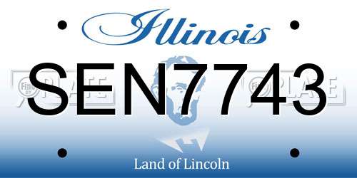 SEN7743 Illinois License Plate