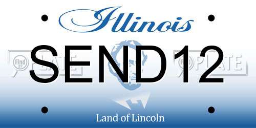 SEND12 Illinois License Plate