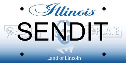 SENDIT Illinois License Plate