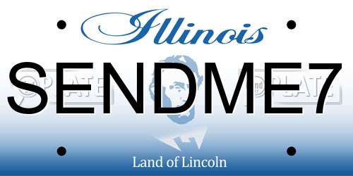 SENDME7 Illinois License Plate