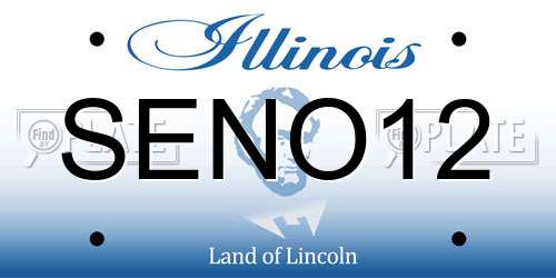 SENO12 Illinois License Plate