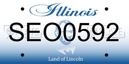 SEO0592 Illinois License Plate