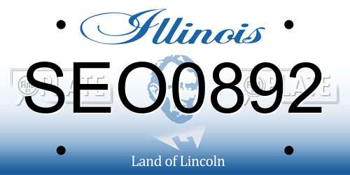 SEO0892 Illinois License Plate