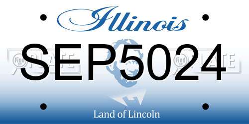 SEP5024 Illinois License Plate