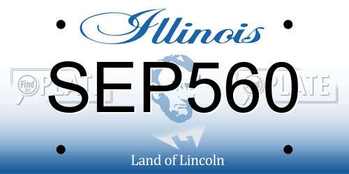 SEP560 Illinois License Plate