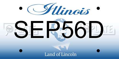 SEP56D Illinois License Plate