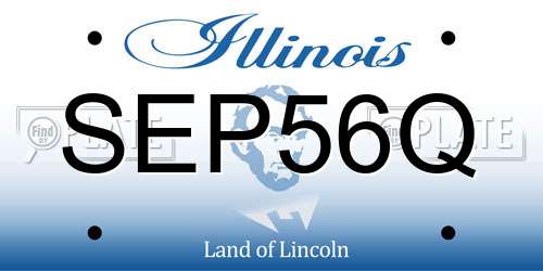 SEP56Q Illinois License Plate