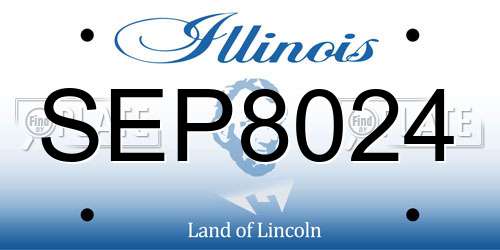 SEP8024 Illinois License Plate