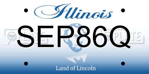 SEP86Q Illinois License Plate