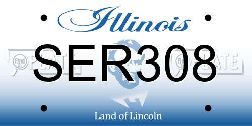 SER308 Illinois License Plate