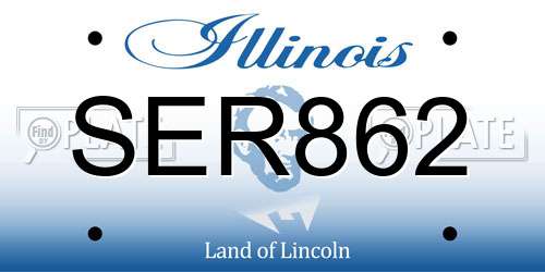 SER862 Illinois License Plate