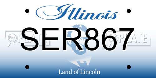 SER867 Illinois License Plate