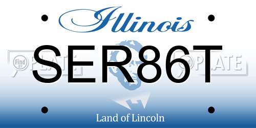 SER86T Illinois License Plate