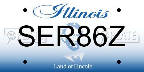 SER86Z Illinois License Plate