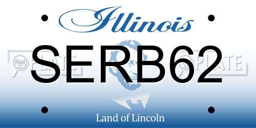 SERB62 Illinois License Plate
