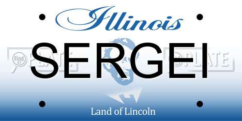 SERGEI Illinois License Plate
