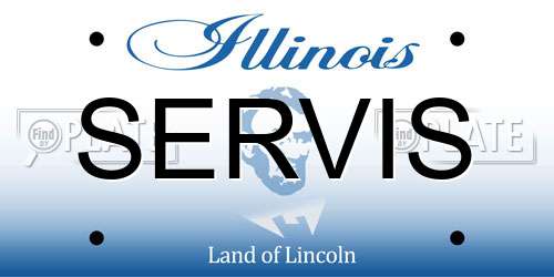 SERVIS Illinois License Plate