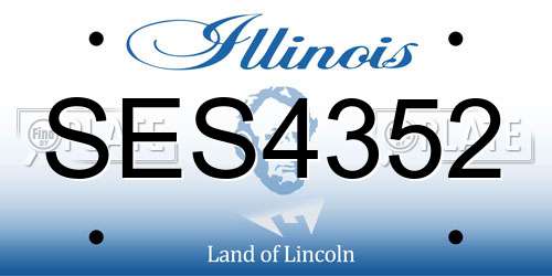 SES4352 Illinois License Plate