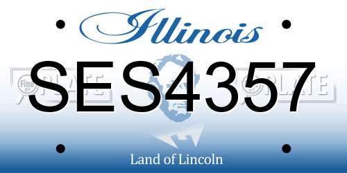 SES4357 Illinois License Plate