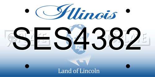 SES4382 Illinois License Plate