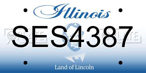 SES4387 Illinois License Plate