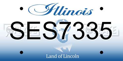 SES7335 Illinois License Plate