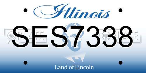 SES7338 Illinois License Plate