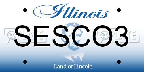 SESCO3 Illinois License Plate