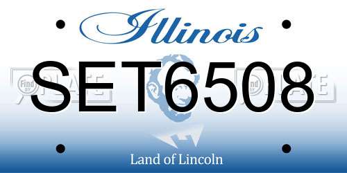 SET6508 Illinois License Plate