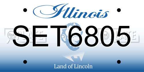 SET6805 Illinois License Plate