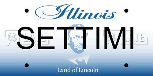 SETTIMI Illinois License Plate