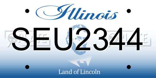 SEU2344 Illinois License Plate