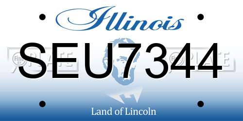 SEU7344 Illinois License Plate
