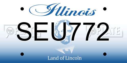 SEU772 Illinois License Plate