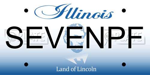 SEVENPF Illinois License Plate