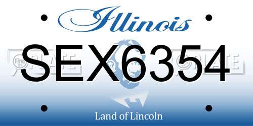 SEX6354 Illinois License Plate