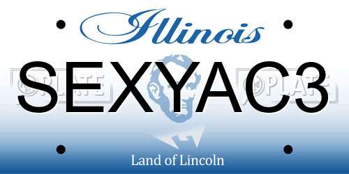 SEXYAC3 Illinois License Plate