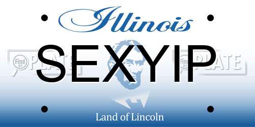 SEXYIP Illinois License Plate